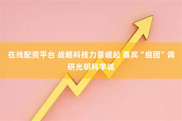 在线配资平台 战略科技力量崛起 嘉宾“组团”调研光明科学城